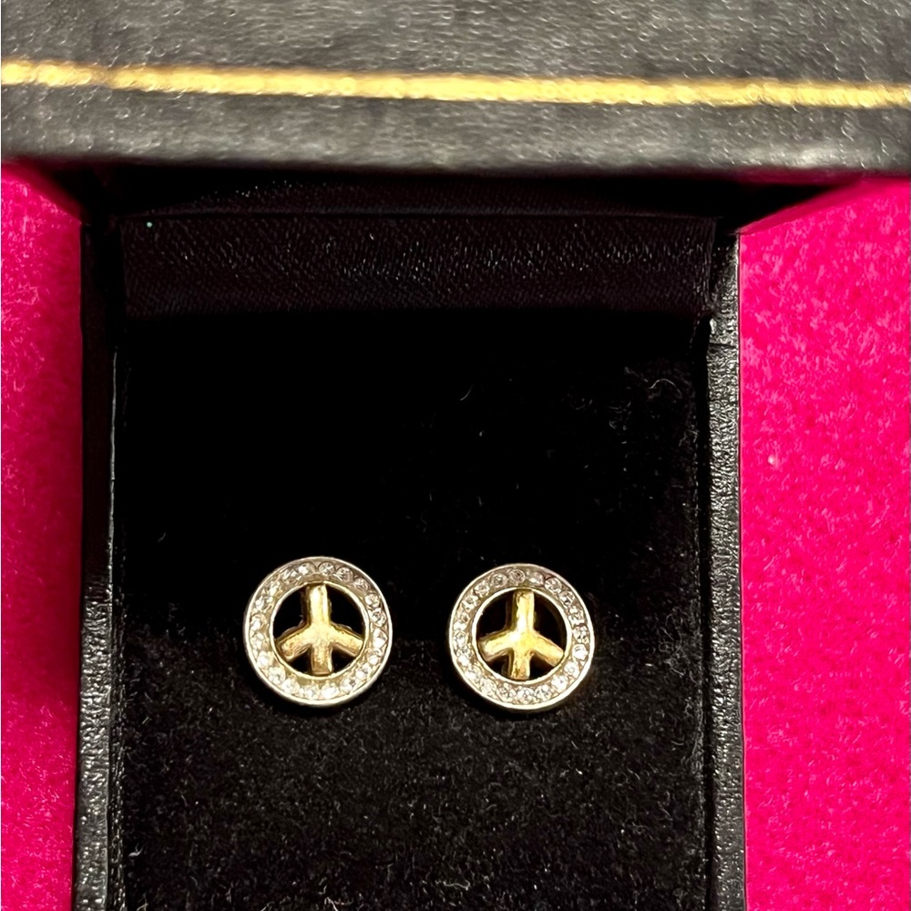 BRIGHTON, EARRINGS, PEACE SIGNS! VINTAGE